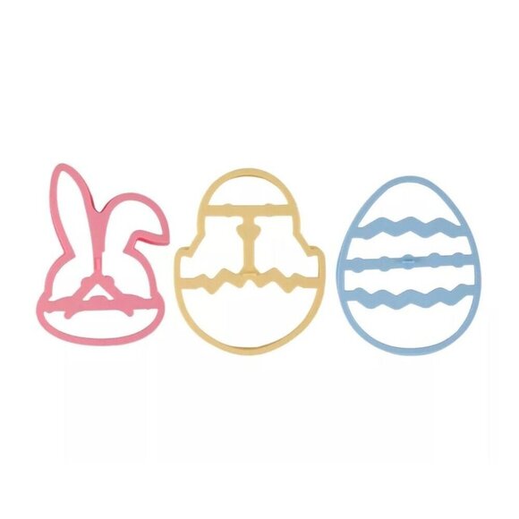 Cook With Color 3 Piece Silicone Pancake Mold Set Easter Bunny Chick Egg - Picture 5 of 10